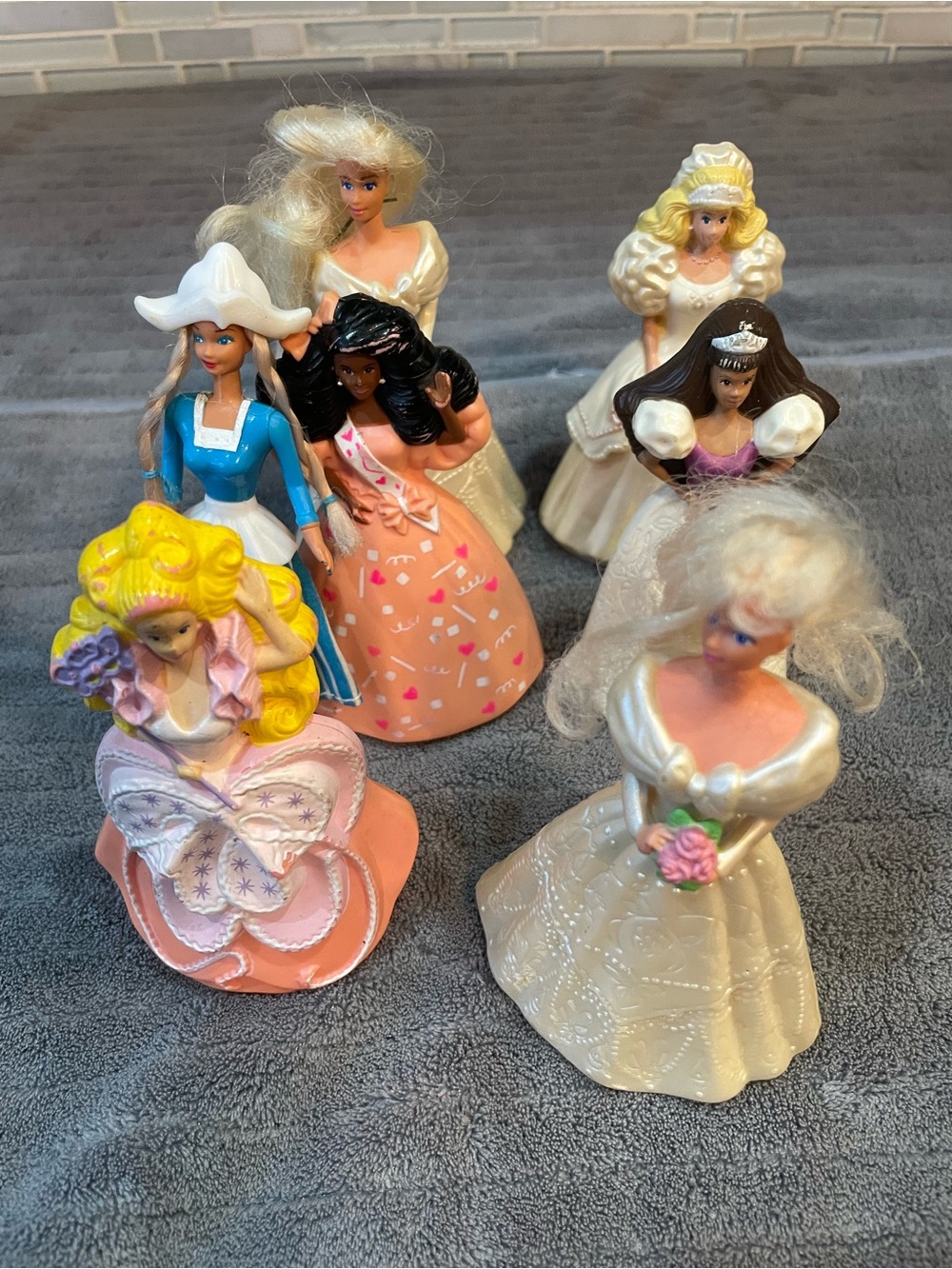 Vintage 1991 1992 McDonald's 4" Barbie Figures Cake Topper Mattel Lot